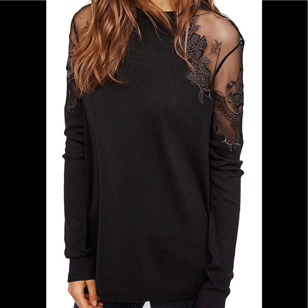 Free People Daniella Lace Top